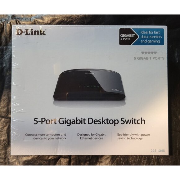 D-Link 5-Ports External Ethernet Switch  DGS-1005G NEW SEALED - Picture 1 of 6